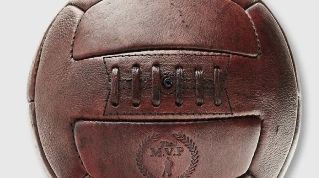Center: 1930 World Cup T-Model ball. Soccer is the center of this project so the ball is the largest element and is the centered symbol.